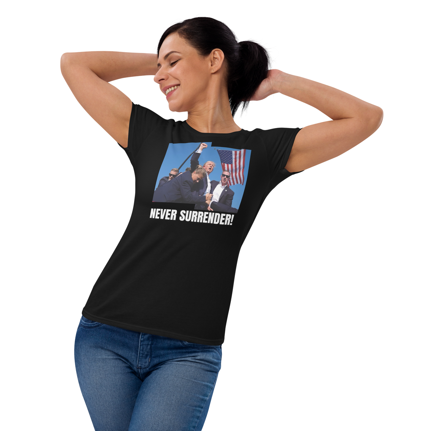 President Trump, Never Surrender! - Women's T-Shirt