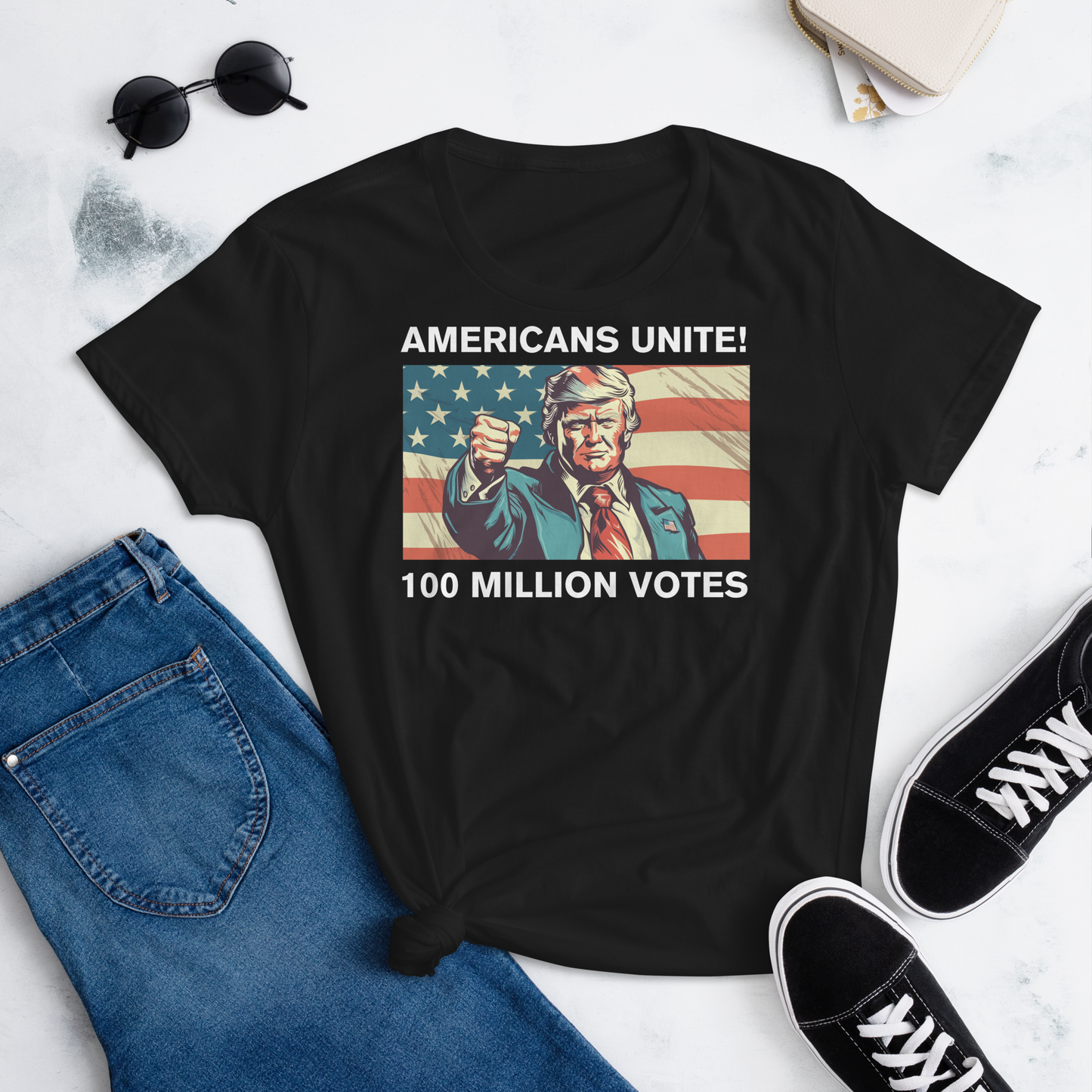 American's Unite, 100 Million Votes For Trump - Women's T-Shirt - Design 6