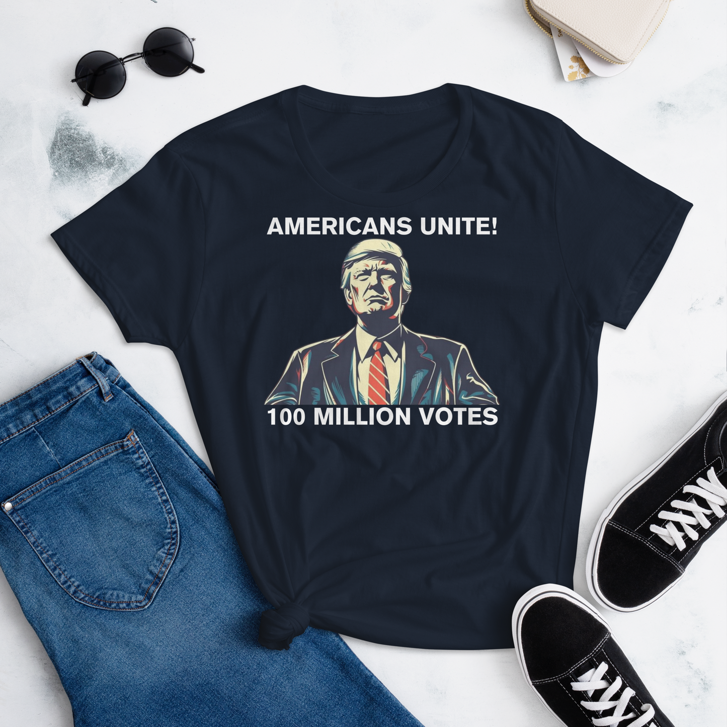 American's Unite, 100 Million Votes For Trump - Women's T-Shirt - Design 5