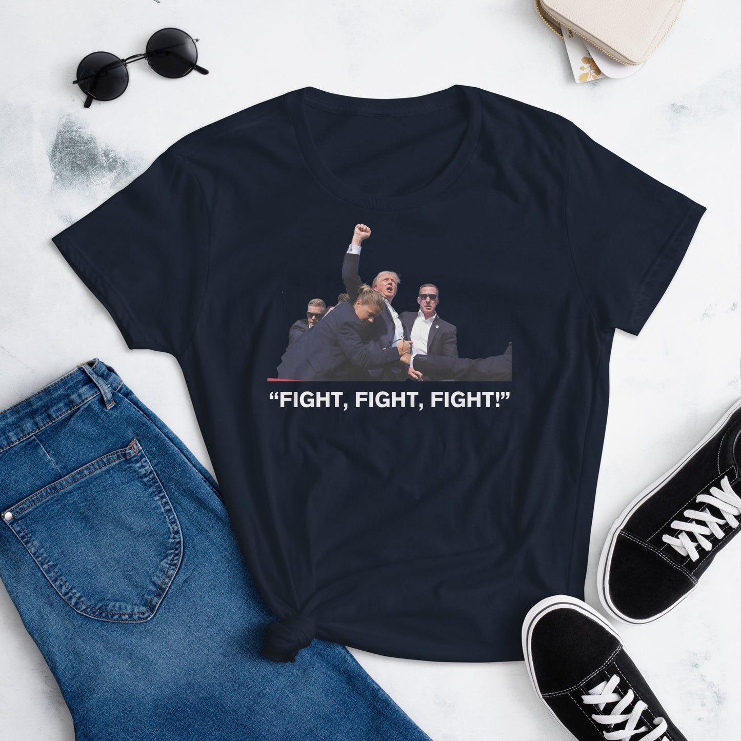 President Trump, "Fight, Fight, Fight!" - Women's T-Shirt