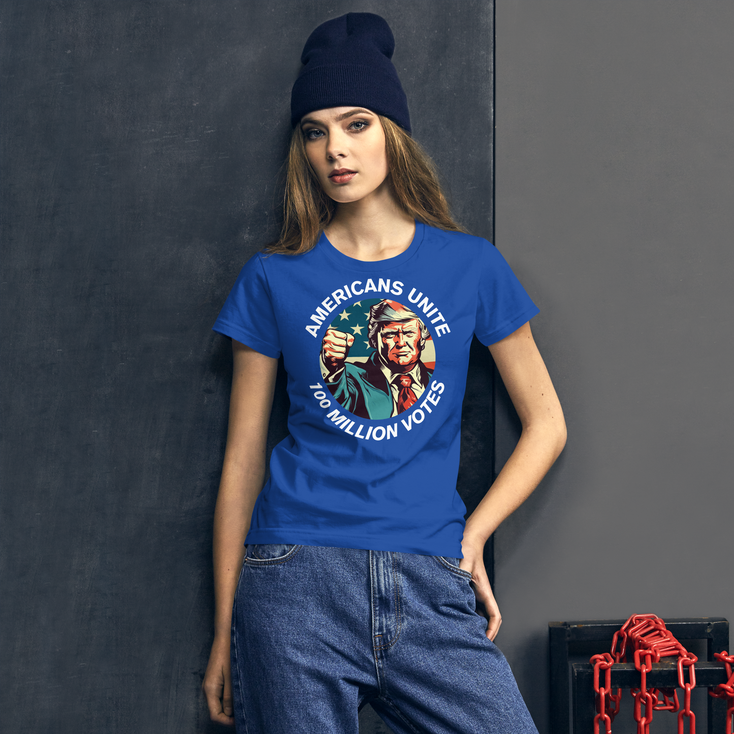 American's Unite, 100 Million Votes For Trump - Women's T-Shirt - Design 4