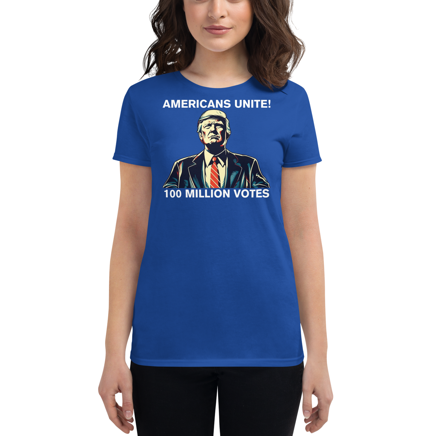 American's Unite, 100 Million Votes For Trump - Women's T-Shirt - Design 5