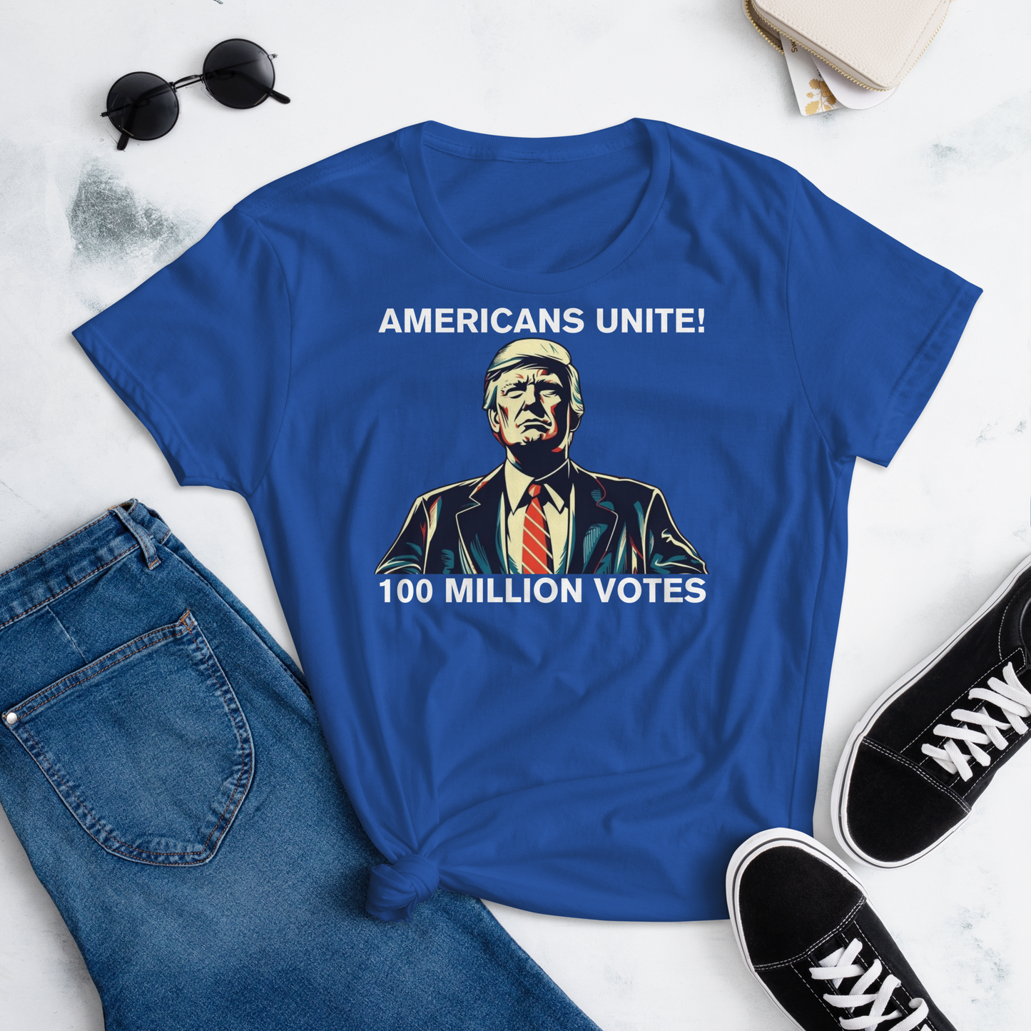 American's Unite, 100 Million Votes For Trump - Women's T-Shirt - Design 5