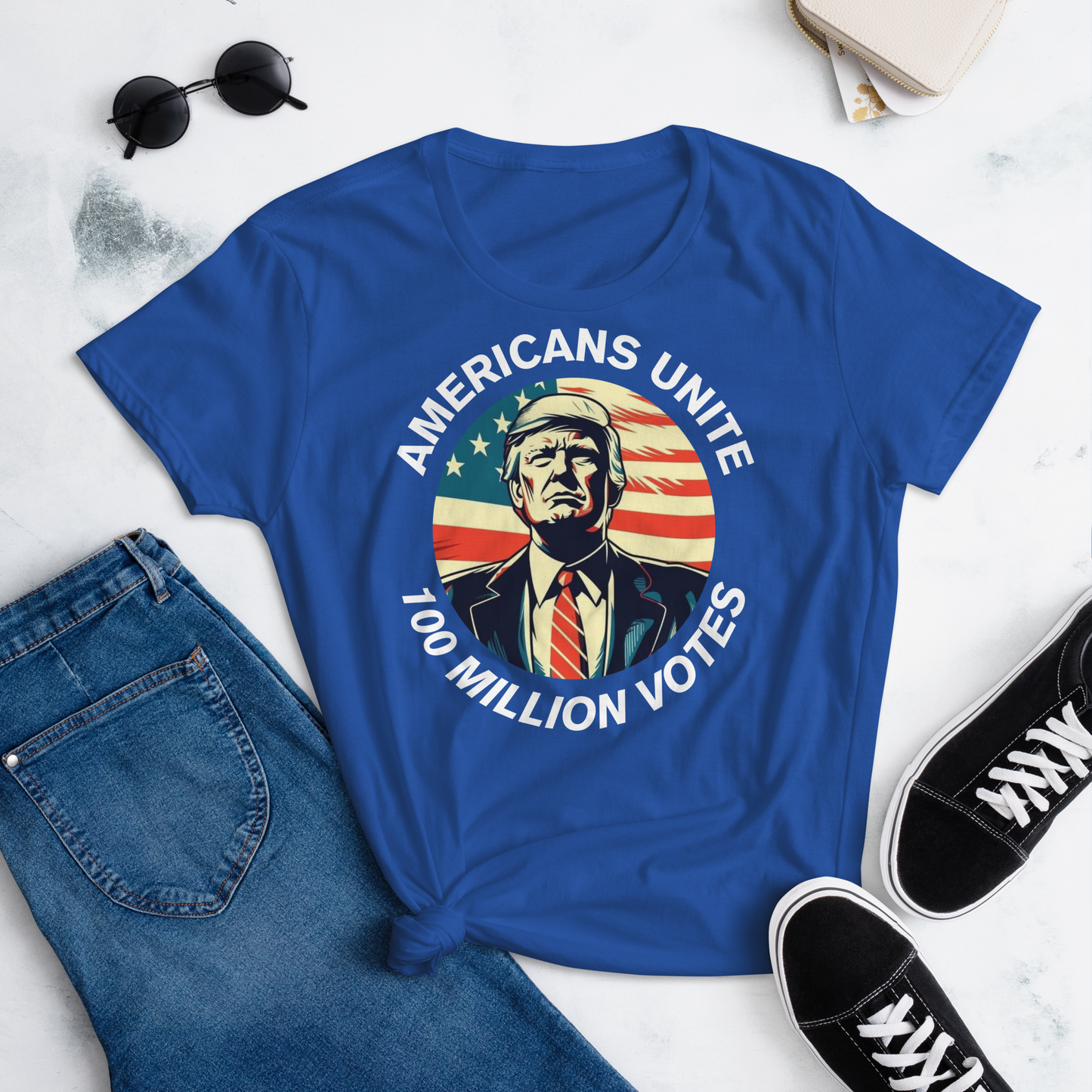 American's Unite, 100 Million Votes For Trump - Women's T-Shirt - Design 7