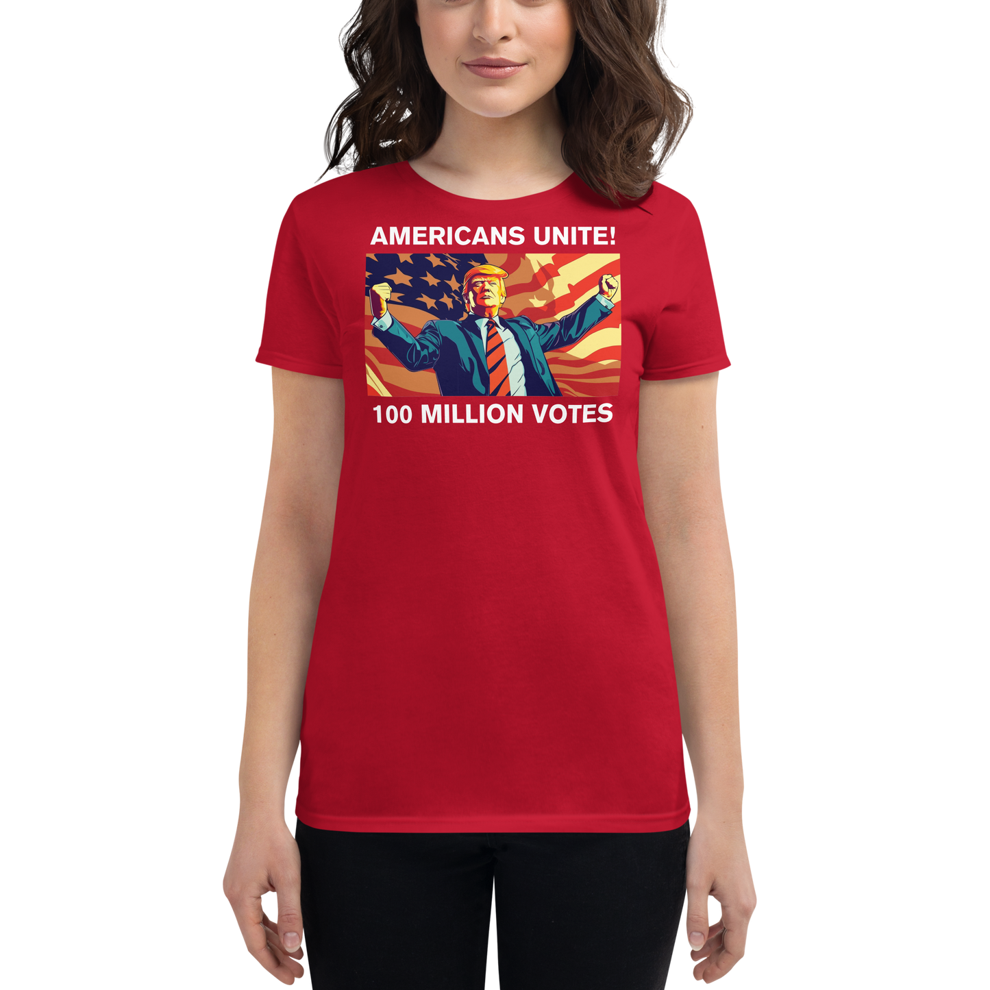 American's Unite, 100 Million Votes For Trump - Women's T-Shirt - Design 1