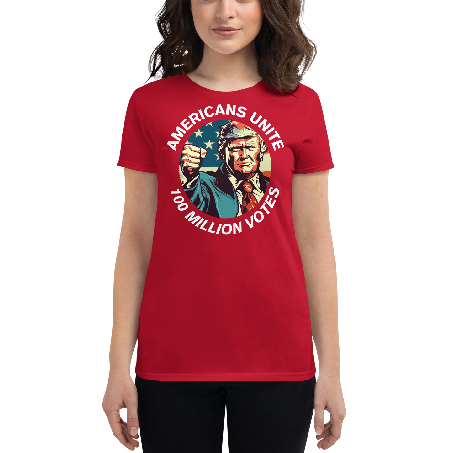 American's Unite, 100 Million Votes For Trump - Women's T-Shirt - Design 4