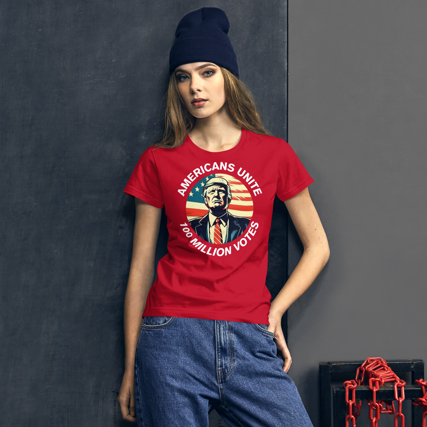 American's Unite, 100 Million Votes For Trump - Women's T-Shirt - Design 7