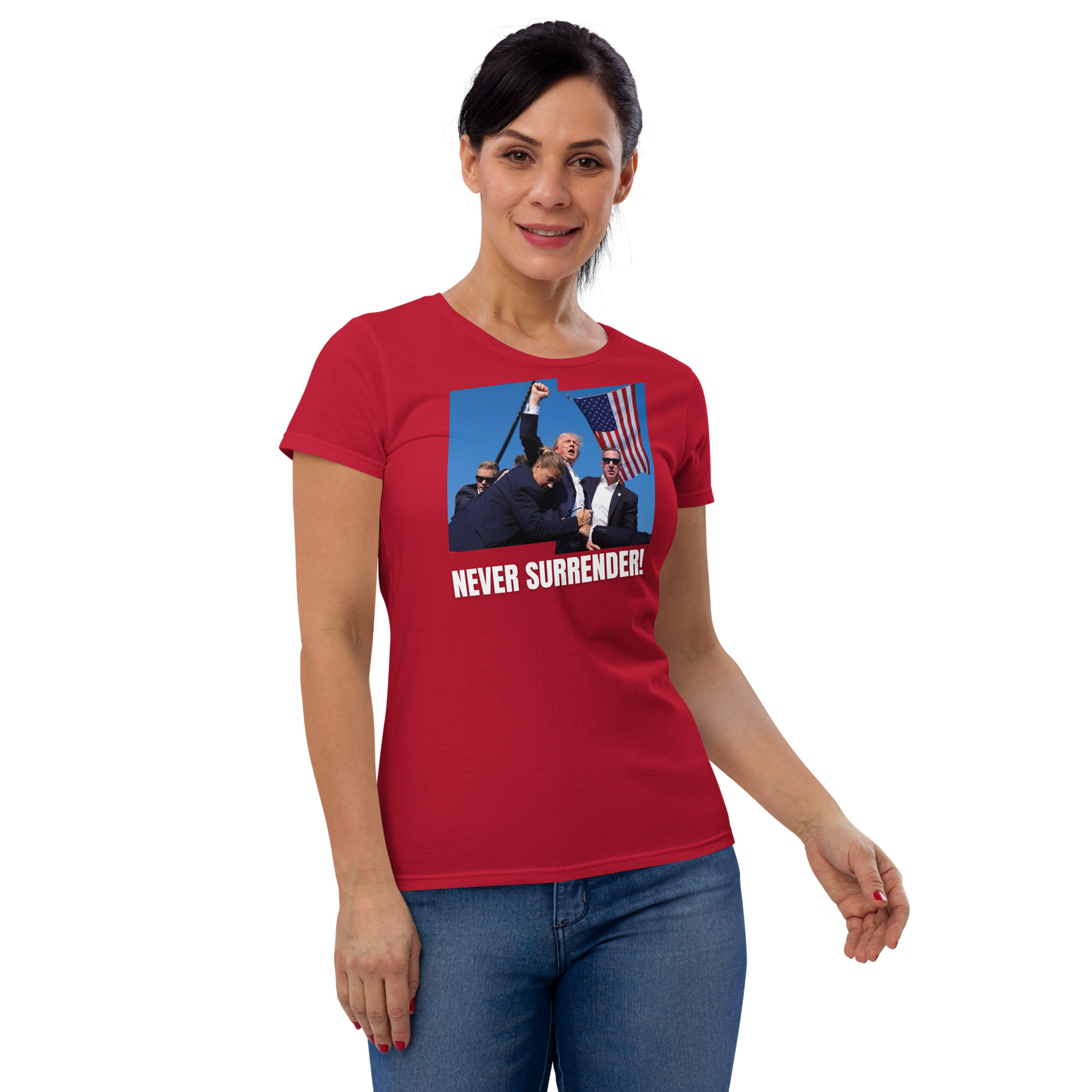 President Trump, Never Surrender! - Women's T-Shirt