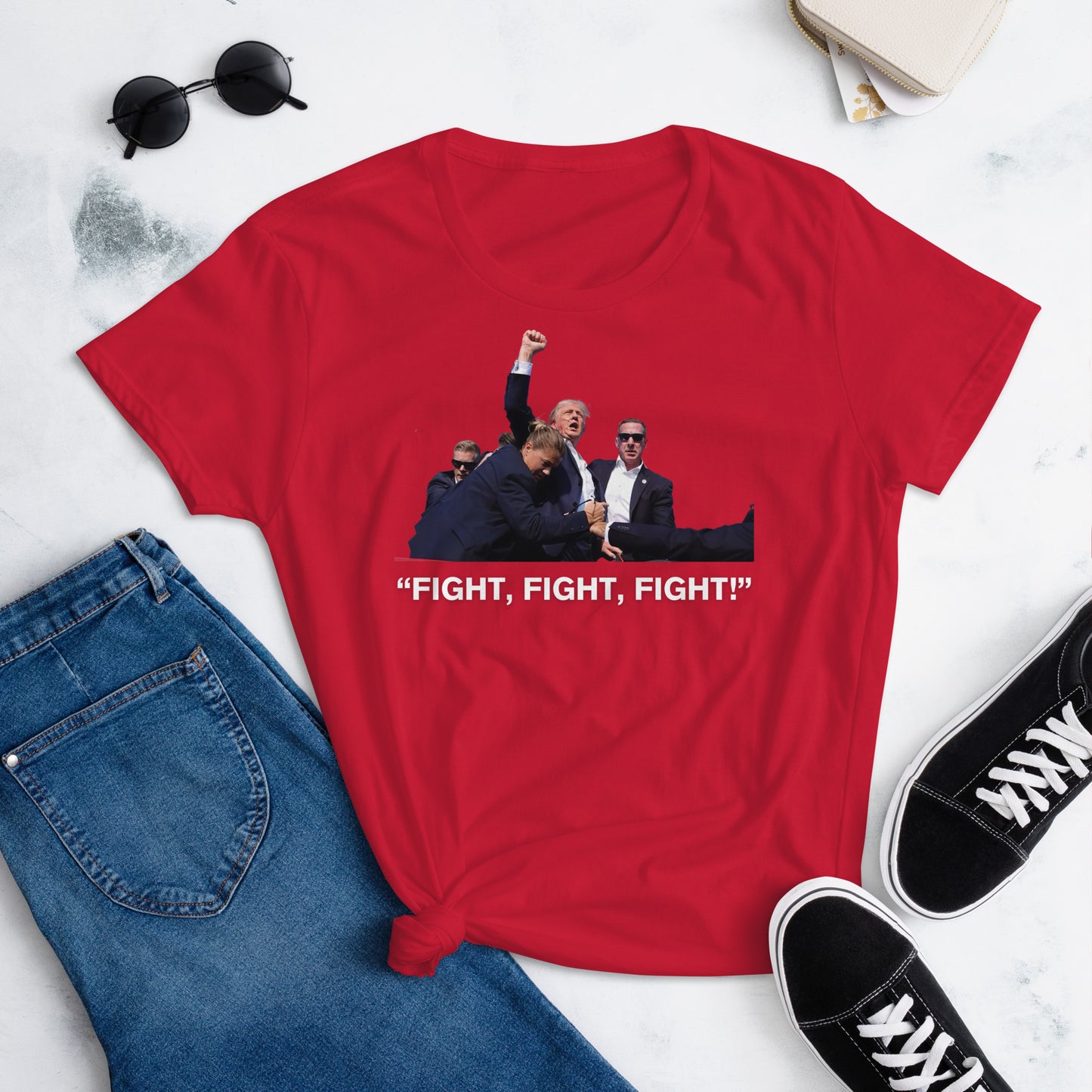 President Trump, "Fight, Fight, Fight!" - Women's T-Shirt