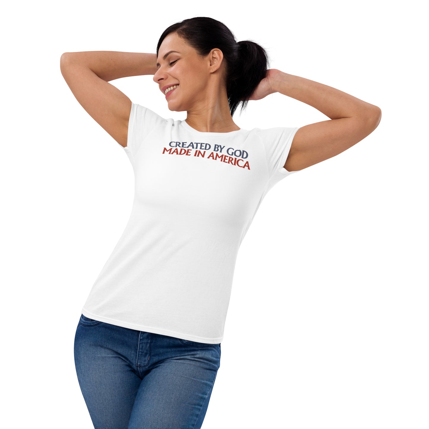 Created By God, Made In America - Women's T-Shirt