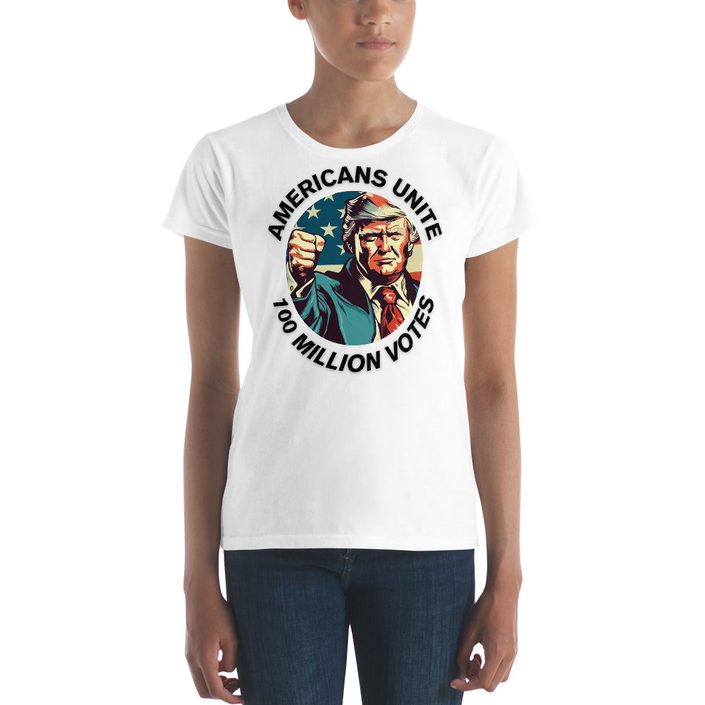 American's Unite, 100 Million Votes For Trump - Women's T-Shirt - Design 4