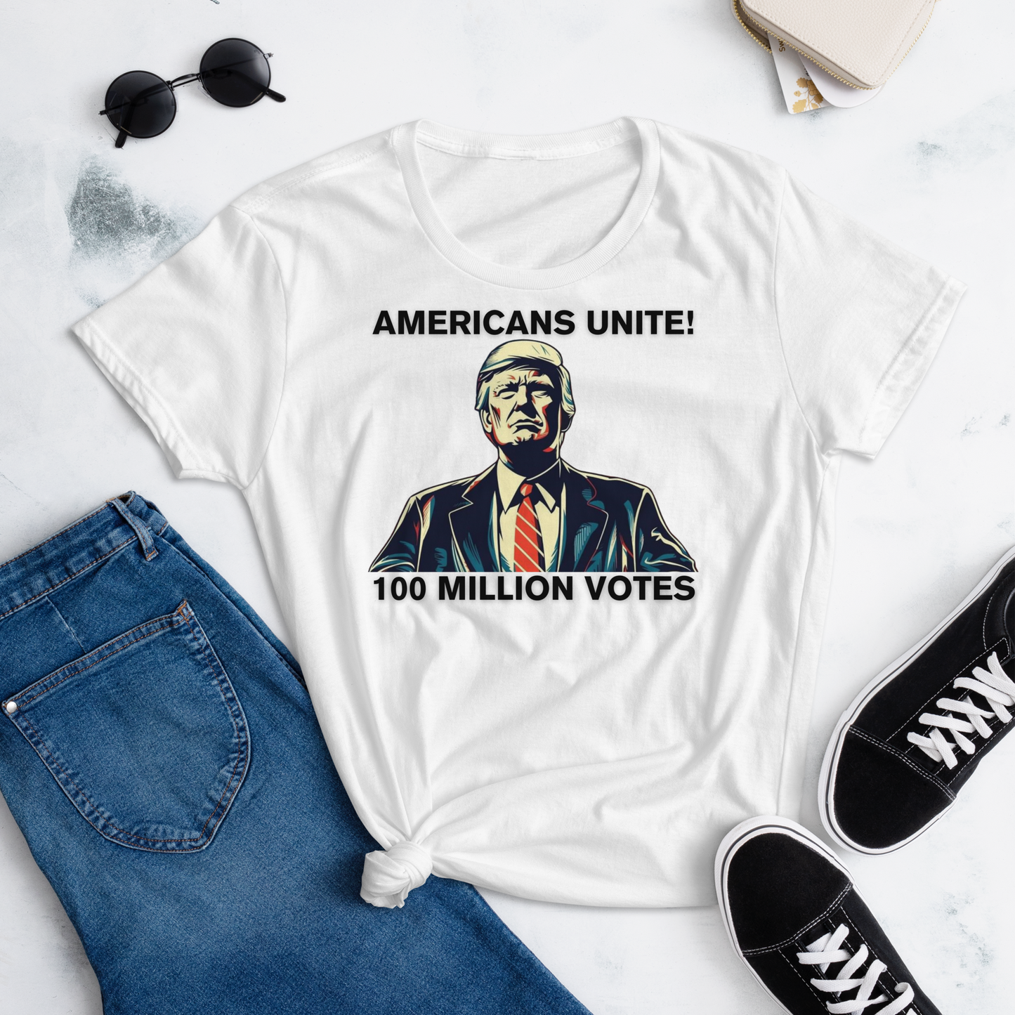 American's Unite, 100 Million Votes For Trump - Women's T-Shirt - Design 5