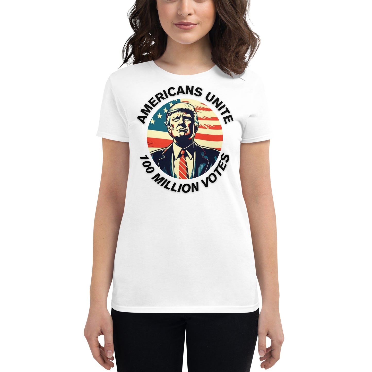 American's Unite, 100 Million Votes For Trump - Women's T-Shirt - Design 7