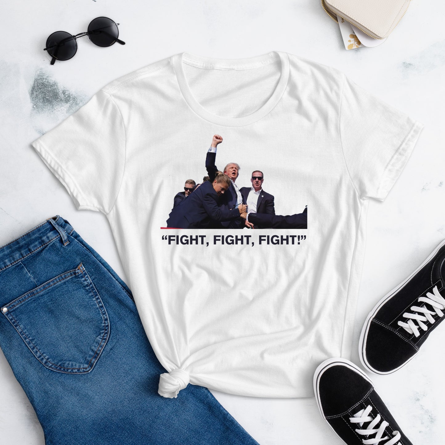 President Trump, "Fight, Fight, Fight!" - Women's T-Shirt