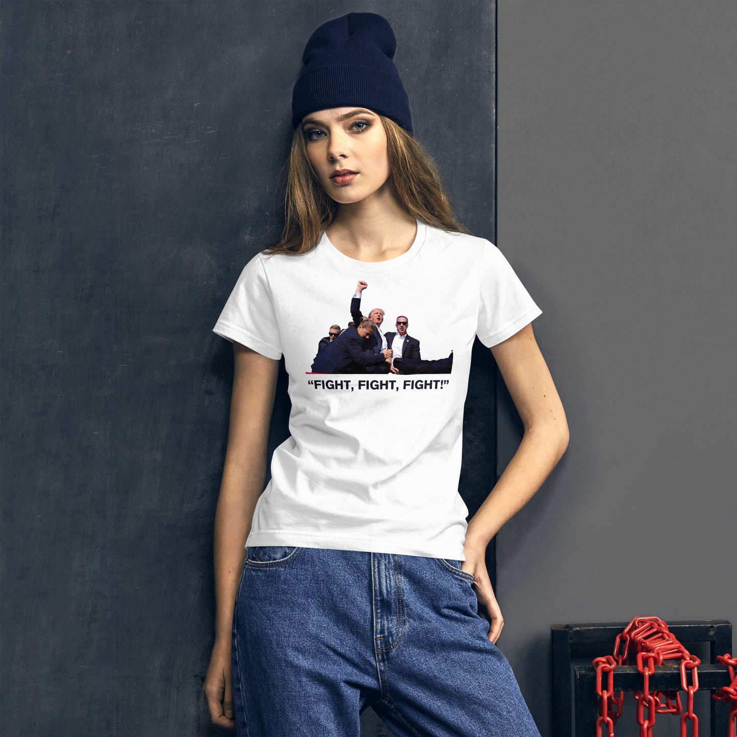 President Trump, "Fight, Fight, Fight!" - Women's T-Shirt