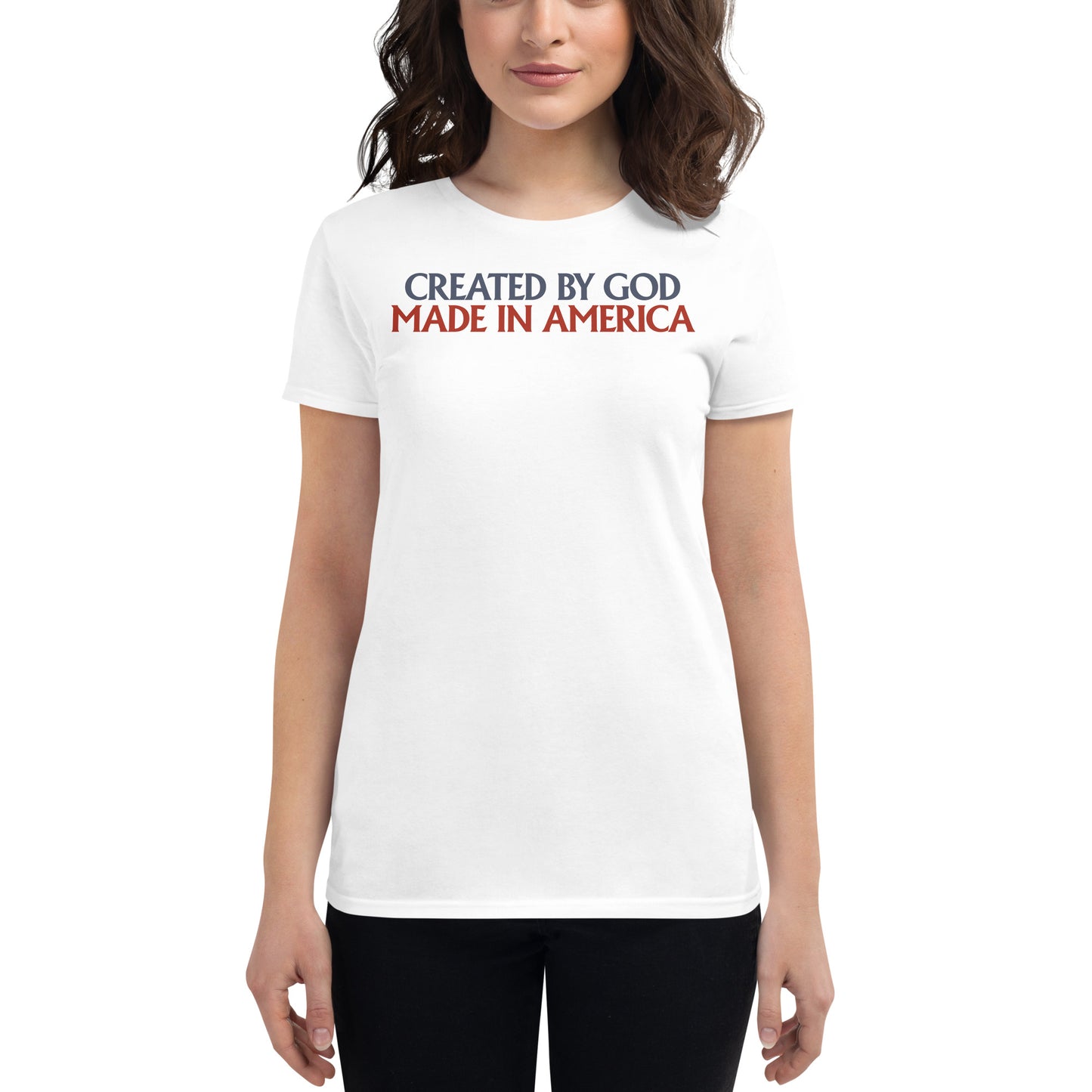 Created By God, Made In America - Women's T-Shirt