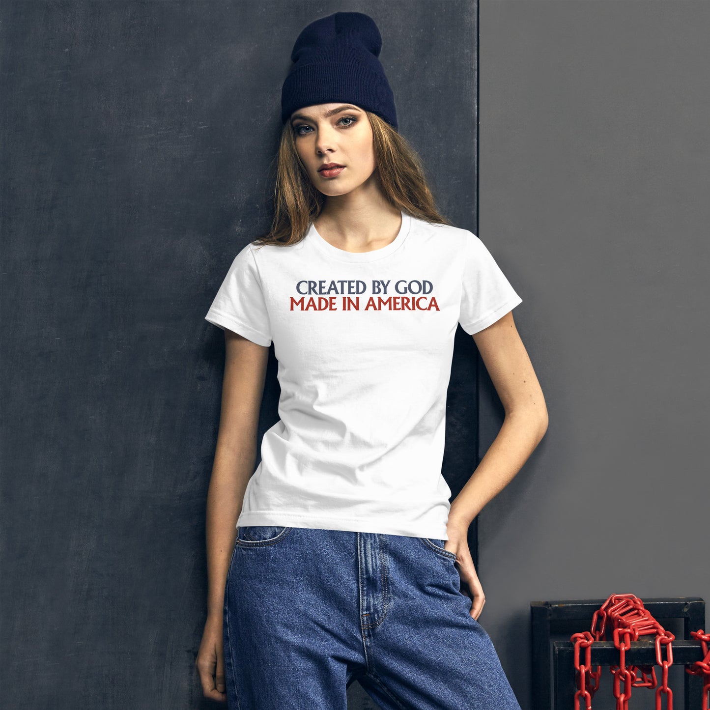 Created By God, Made In America - Women's T-Shirt