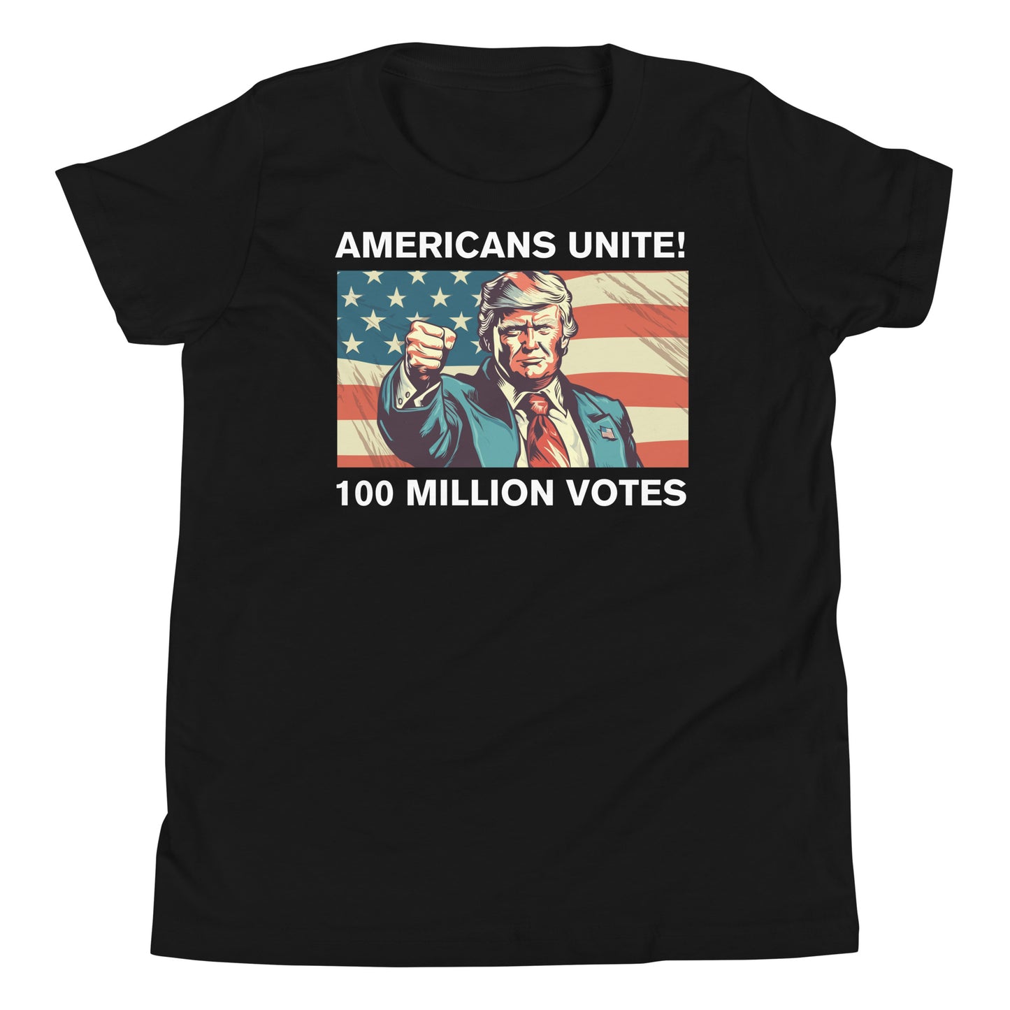 American’s Unite - 100 Million Votes for Trump Kids’ T-Shirt - Design 6