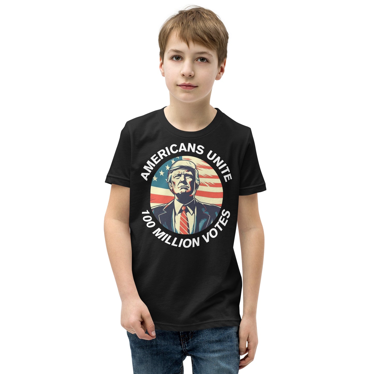 American’s Unite - 100 Million Votes for Trump Kids’ T-Shirt - Design 7