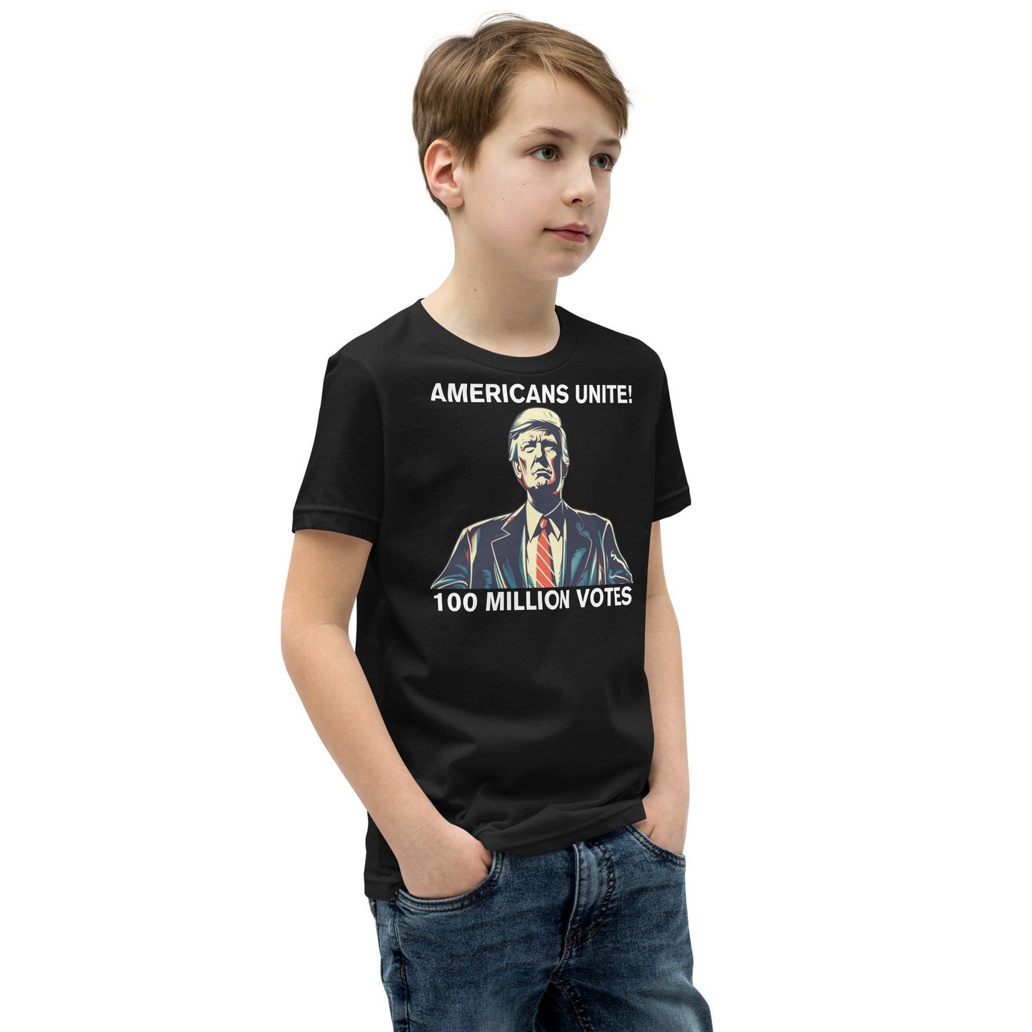 American’s Unite - 100 Million Votes for Trump Kids’ T-Shirt - Design 5