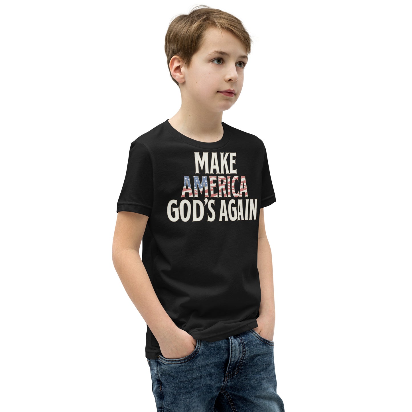 Make America God's Again - Patriotic Kids' T-Shirt