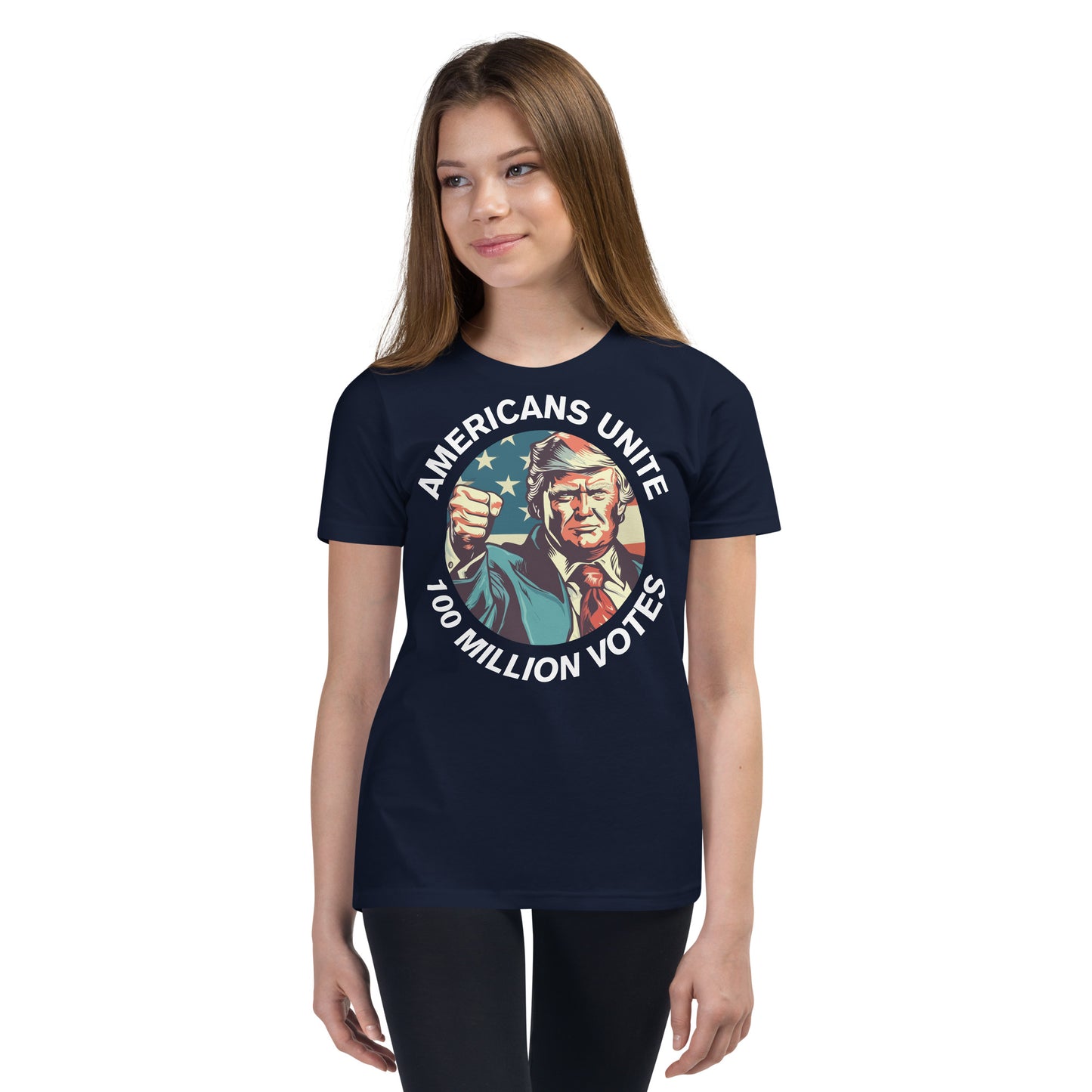 American’s Unite - 100 Million Votes for Trump Kids’ T-Shirt - Design 4