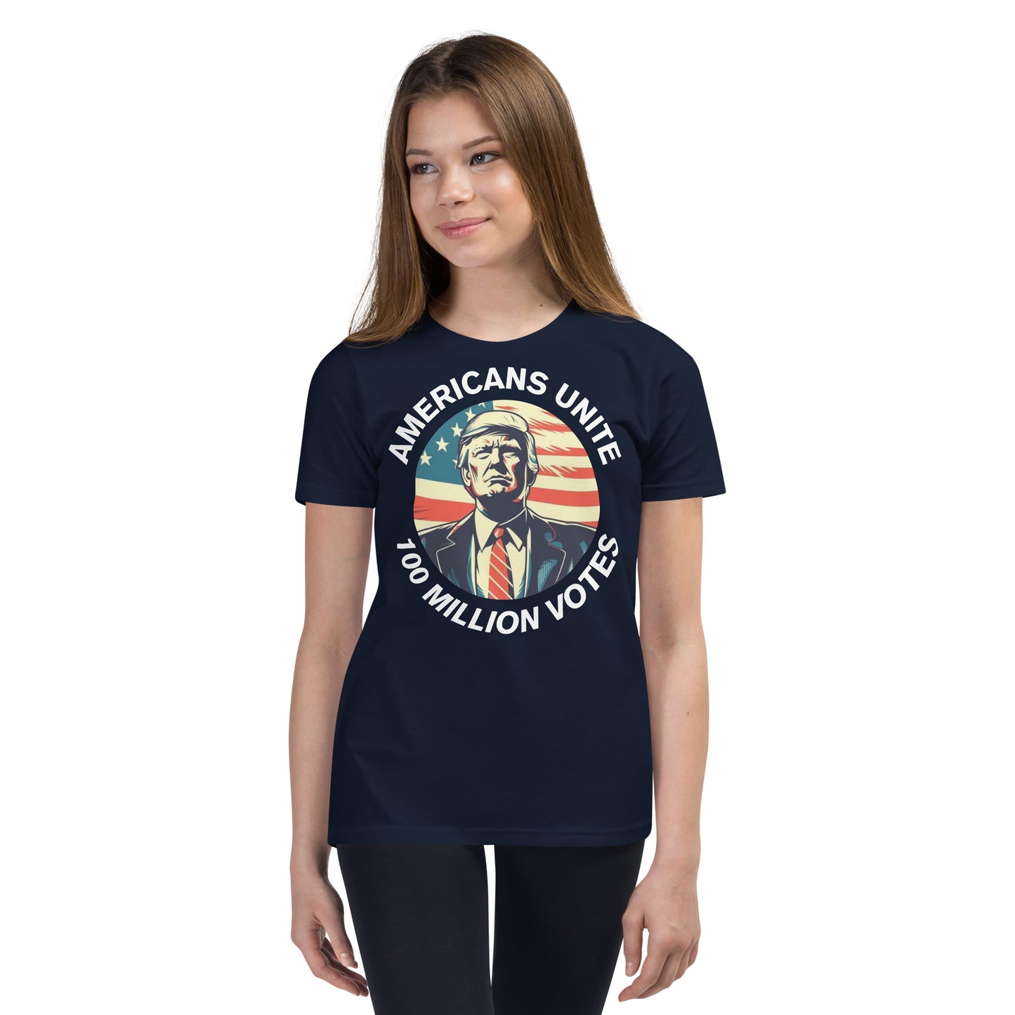 American’s Unite - 100 Million Votes for Trump Kids’ T-Shirt - Design 7