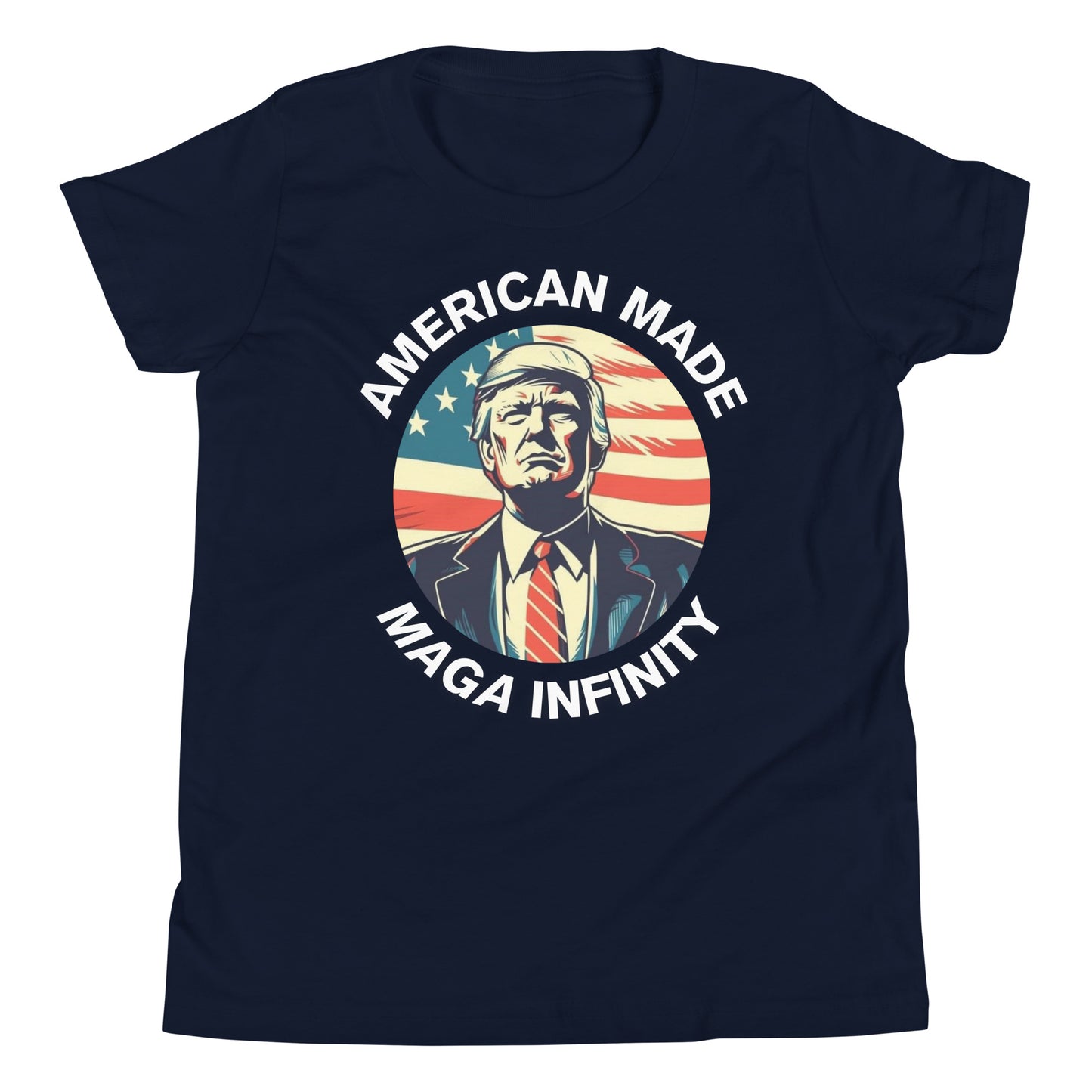 Trump - American Made, MAGA Infinity, Two-Sided Kid's T-Shirt