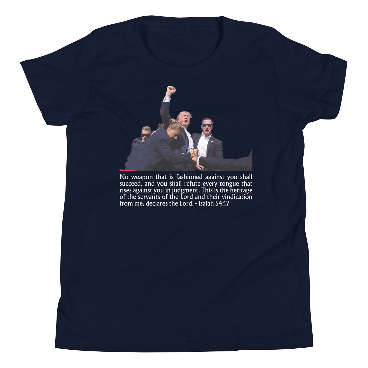 President Trump And Isaiah 54:17 Bible Verse - Kids' T-Shirt