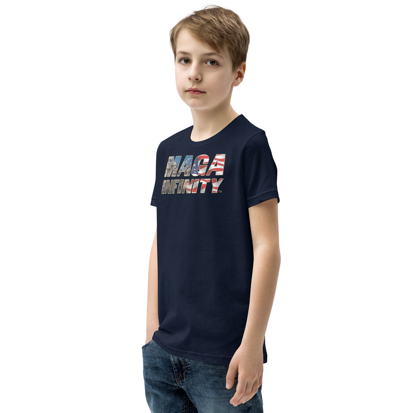 MAGA Infinity Mount Rushmore Logo - Premium  Kids Teeshirt