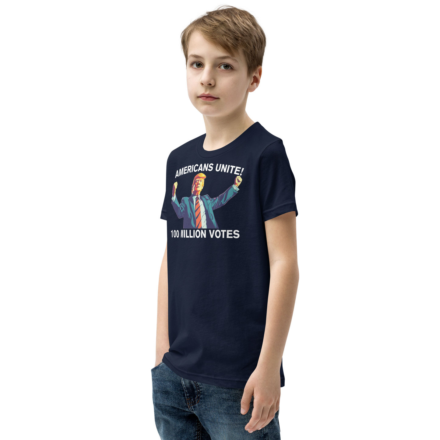 American’s Unite - 100 Million Votes for Trump Kids’ T-Shirt - Design 2