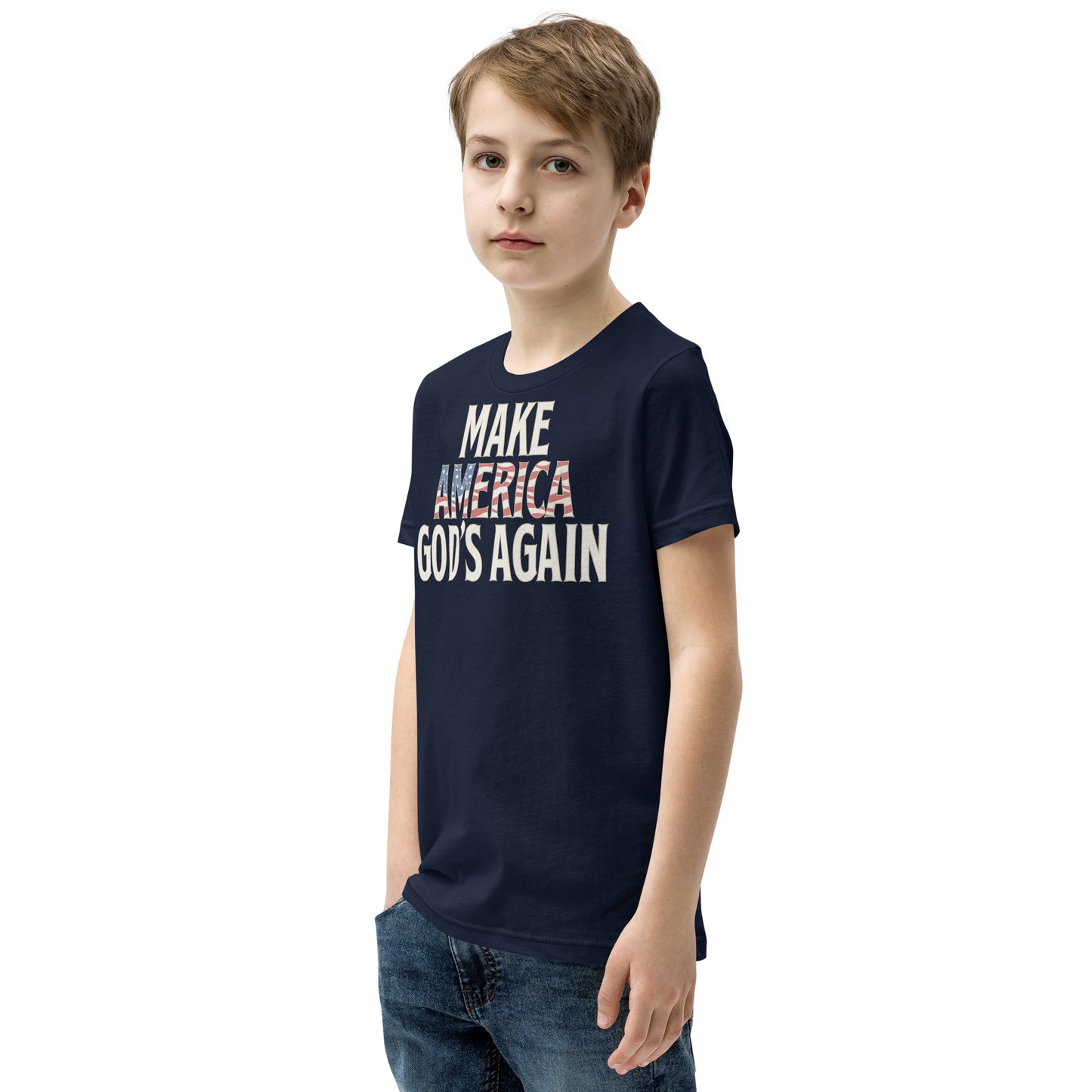 Make America God's Again - Patriotic Kids' T-Shirt