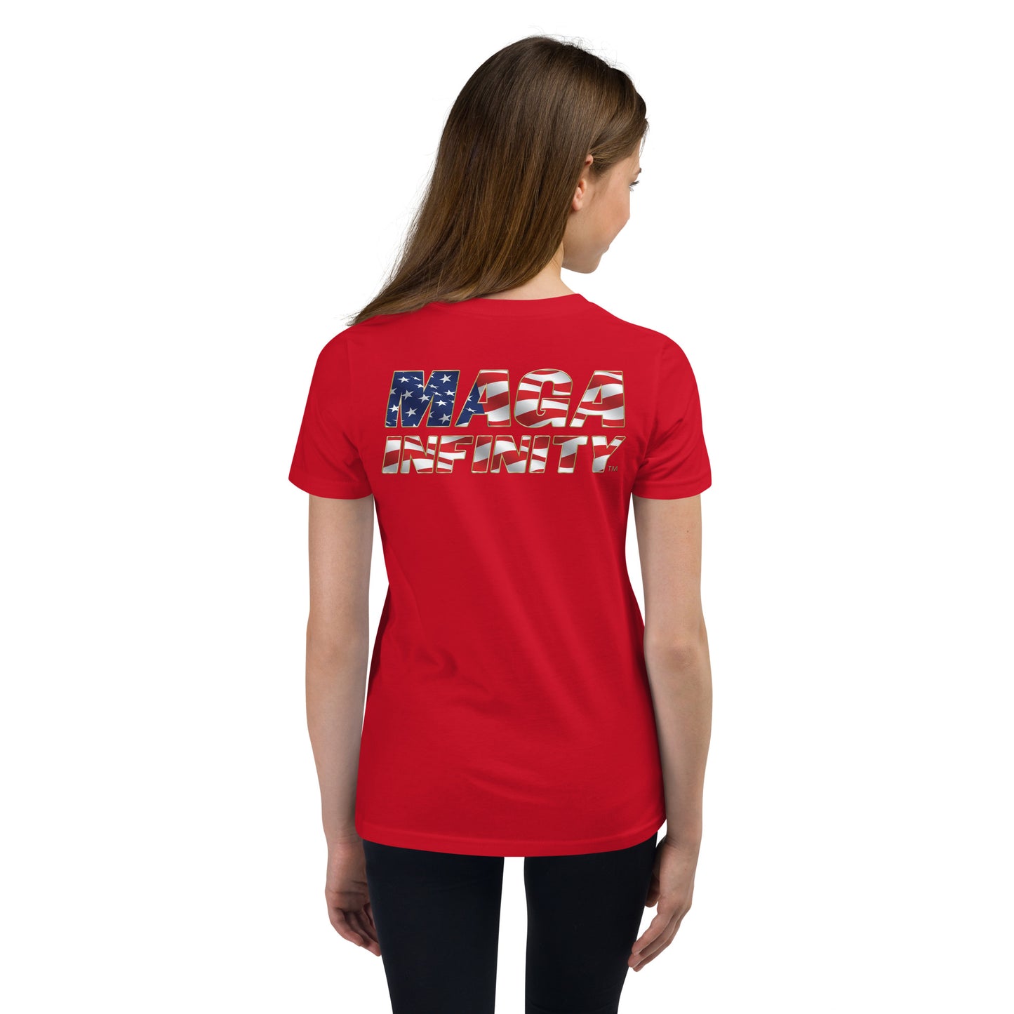 Trump - American Made, MAGA Infinity, Two-Sided Kid's T-Shirt