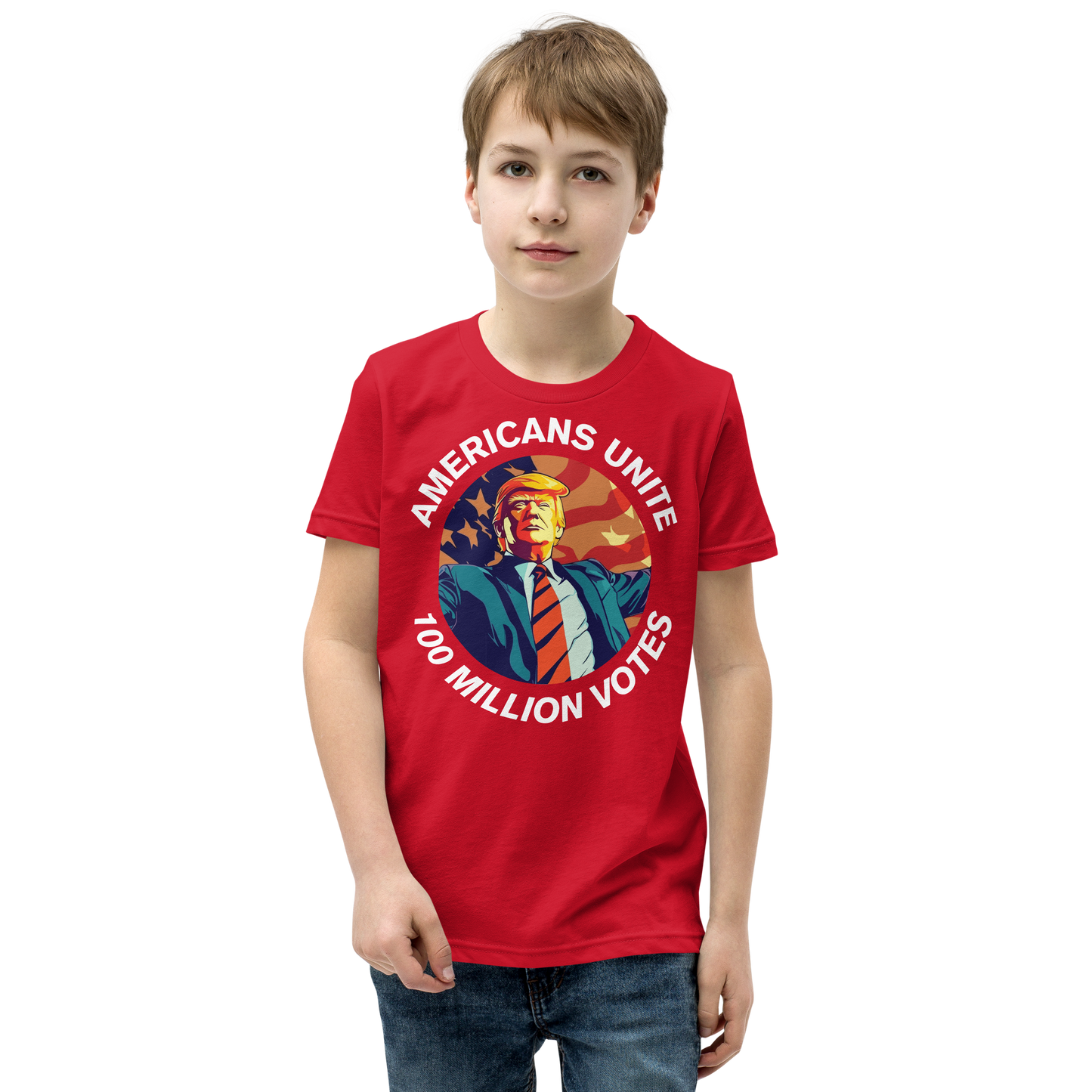 American’s Unite - 100 Million Votes for Trump Kids’ T-Shirt - Design 3