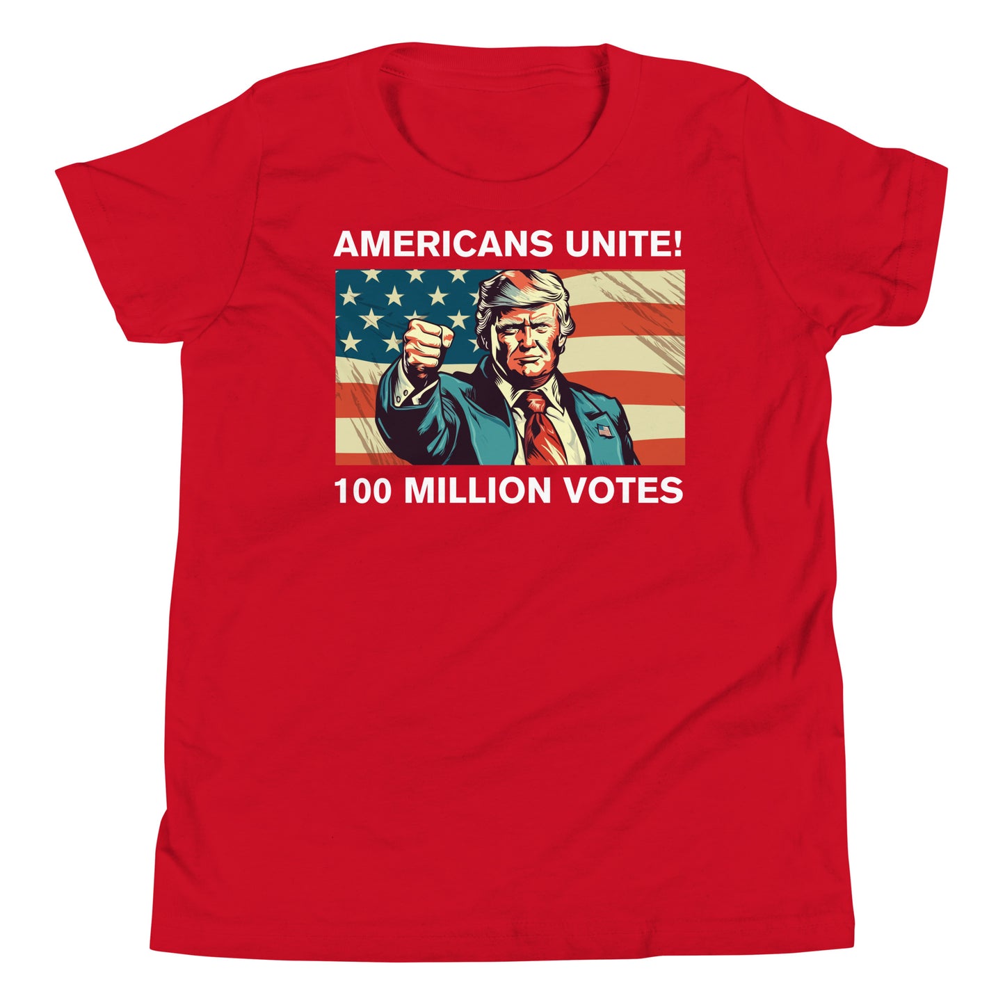 American’s Unite - 100 Million Votes for Trump Kids’ T-Shirt - Design 6