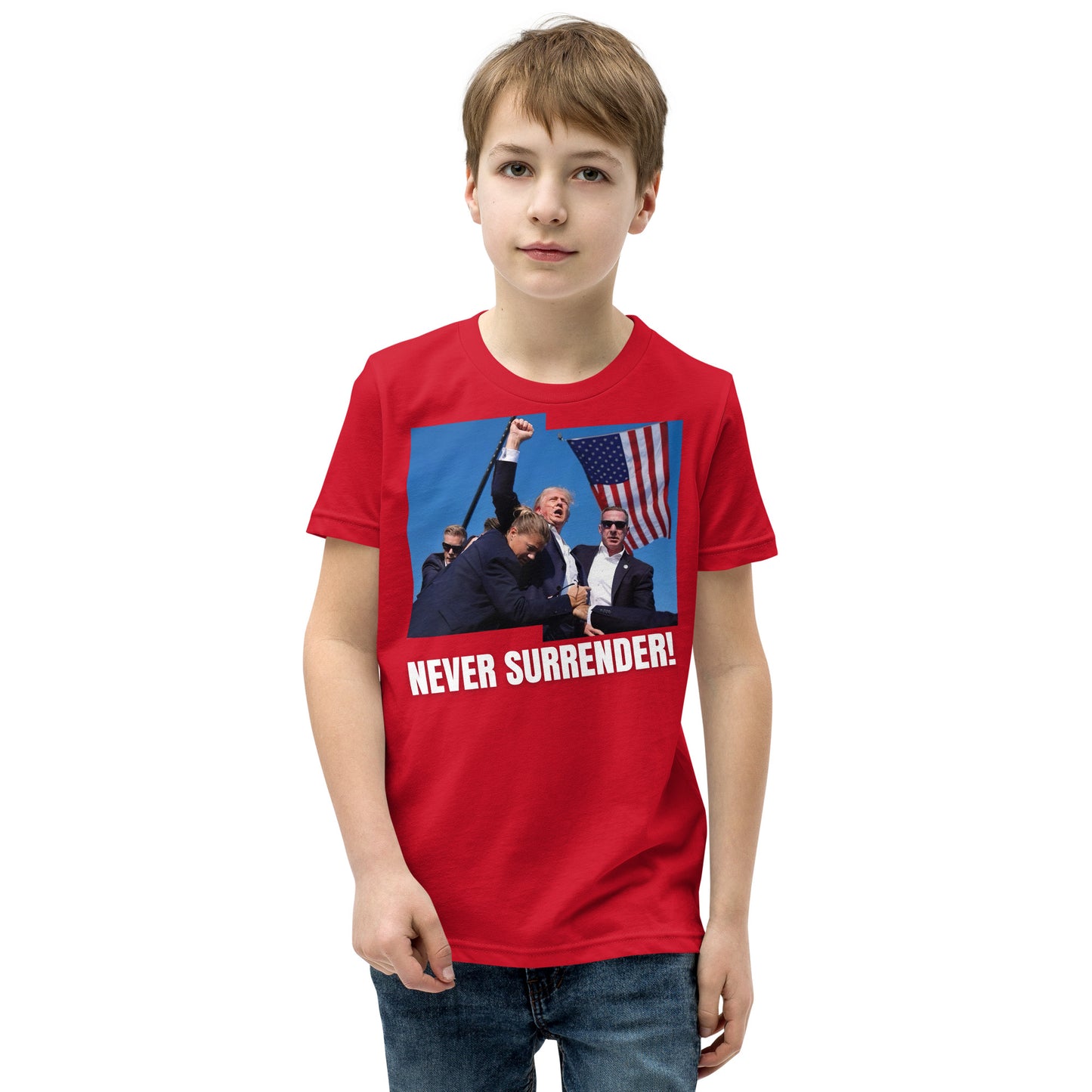 President Trump - Never Surrender! Kids' T-Shirt