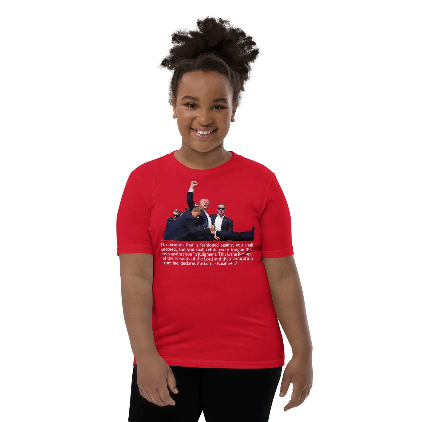 President Trump And Isaiah 54:17 Bible Verse - Kids' T-Shirt