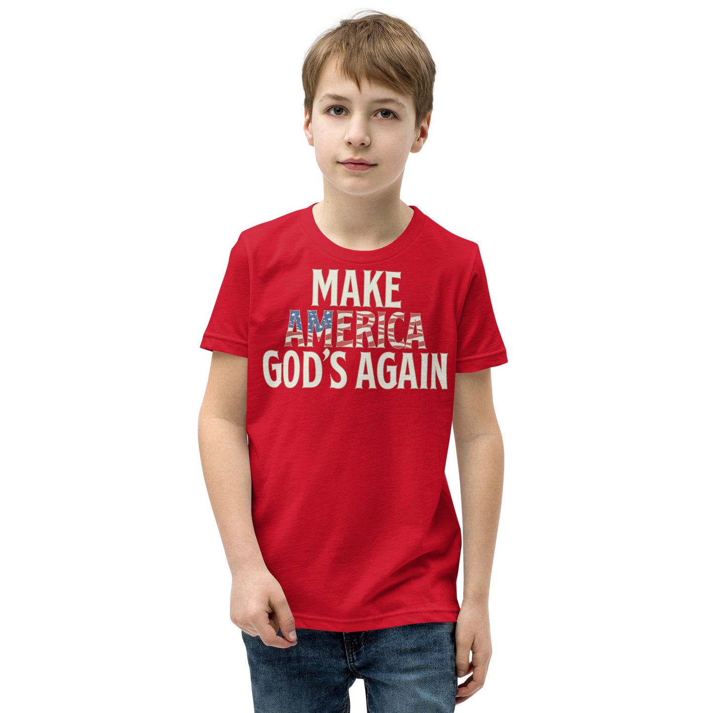 Make America God's Again - Patriotic Kids' T-Shirt