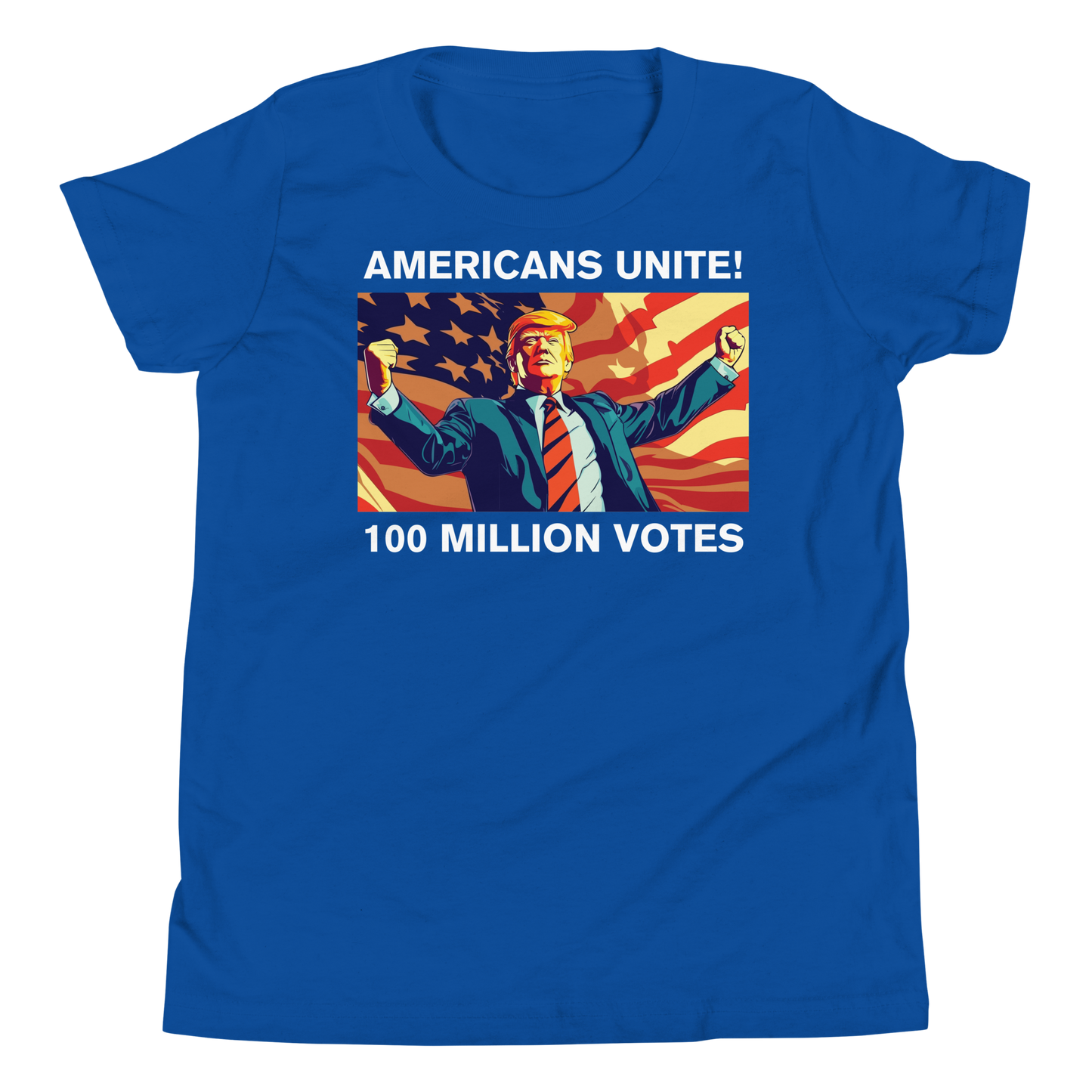 American’s Unite - 100 Million Votes for Trump Kids’ T-Shirt - Design 1