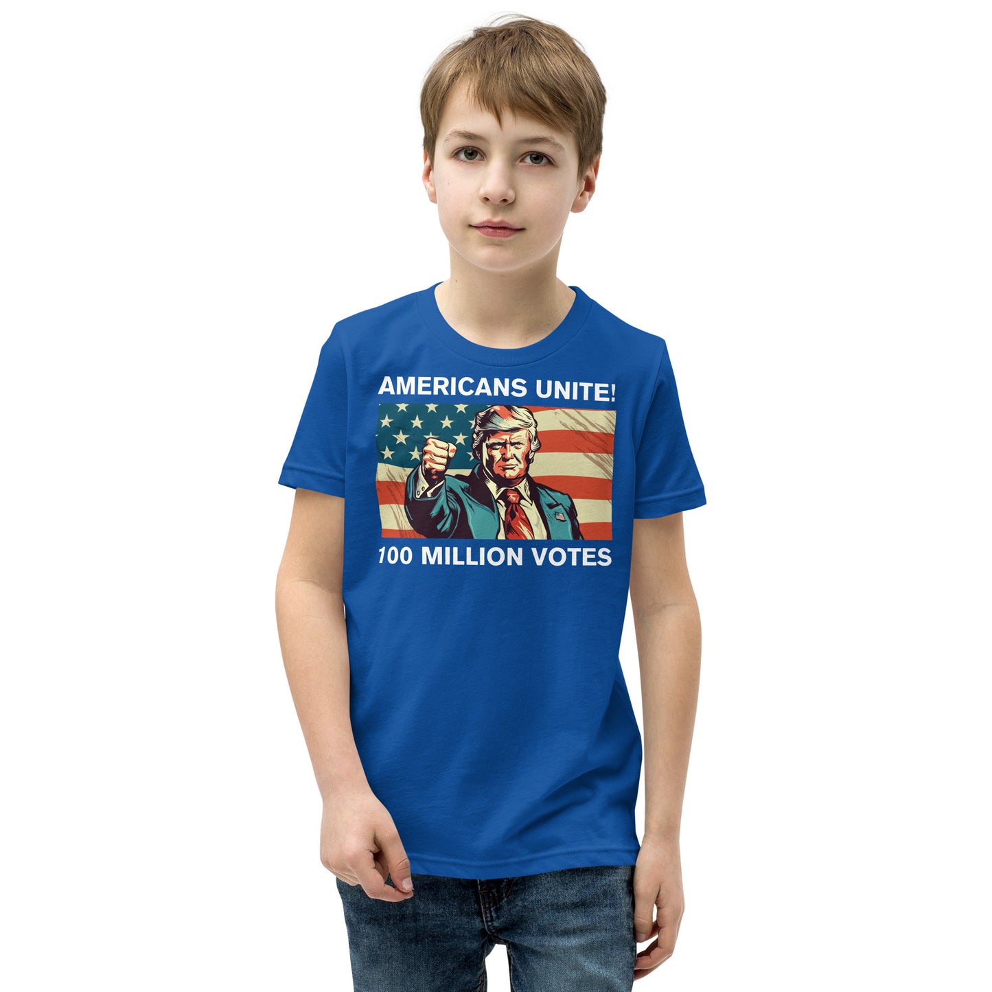 American’s Unite - 100 Million Votes for Trump Kids’ T-Shirt - Design 6