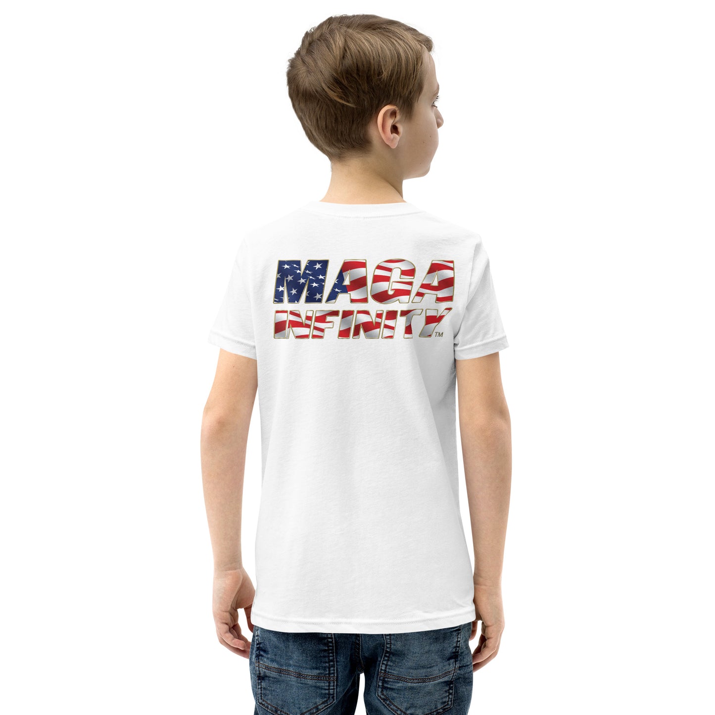 Trump - American Made, MAGA Infinity, Two-Sided Kid's T-Shirt