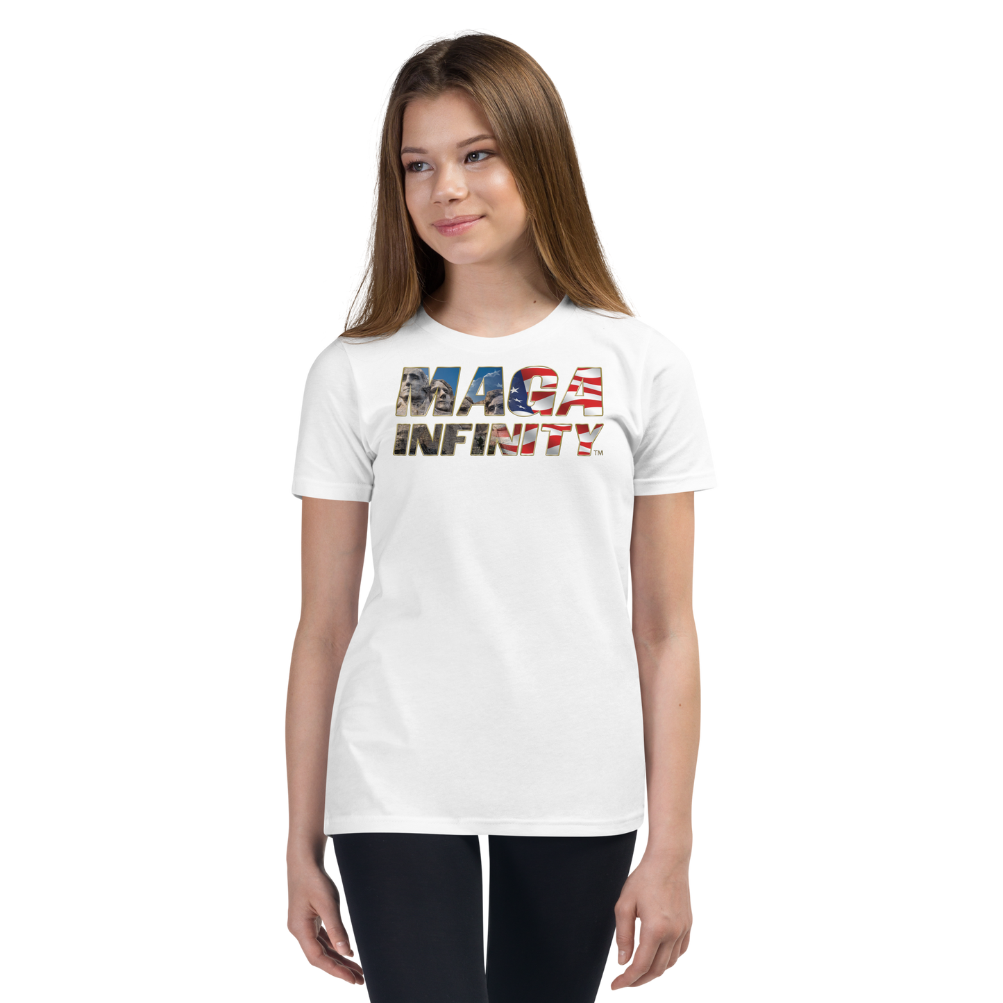 MAGA Infinity Mount Rushmore Logo - Premium  Kids Teeshirt