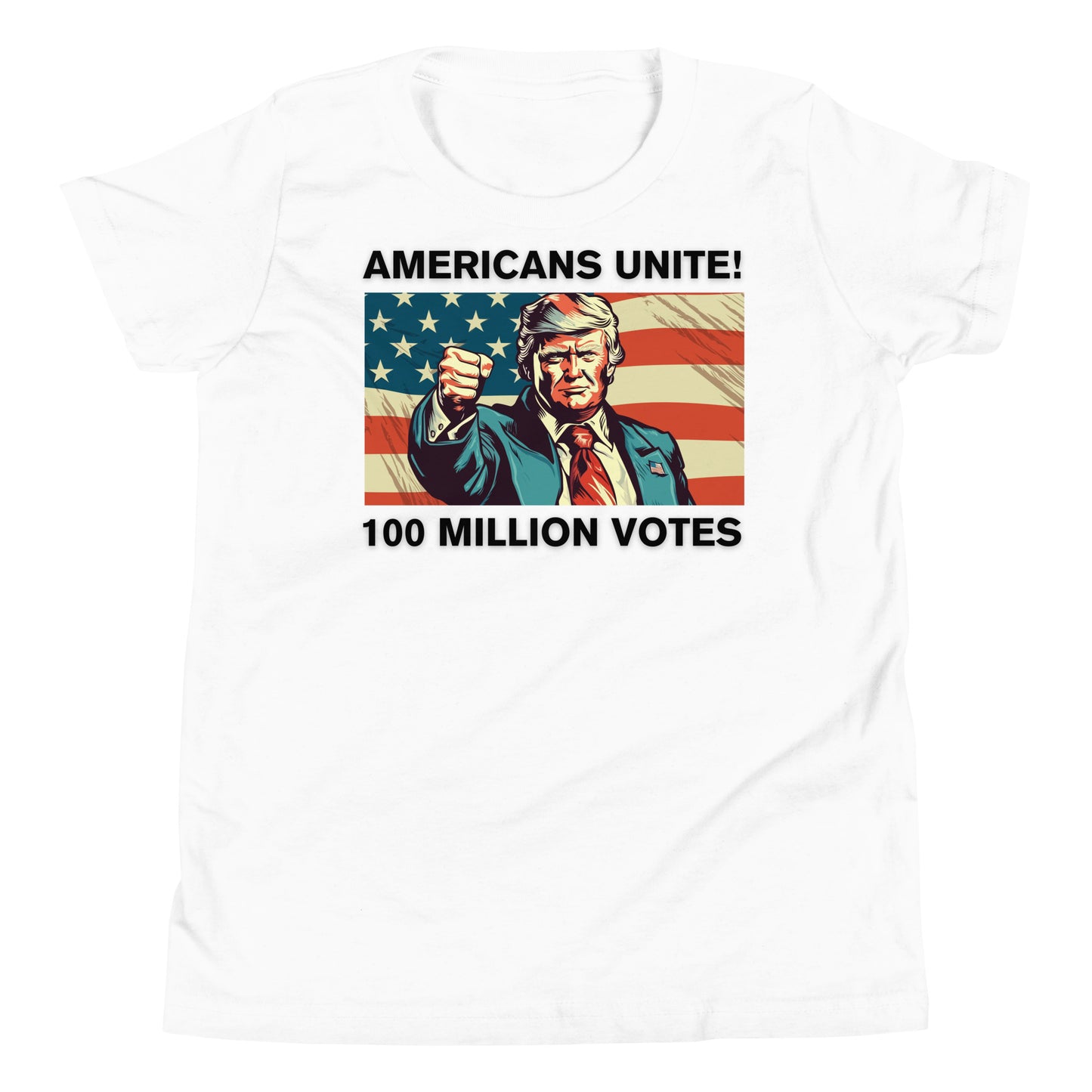 American’s Unite - 100 Million Votes for Trump Kids’ T-Shirt - Design 6