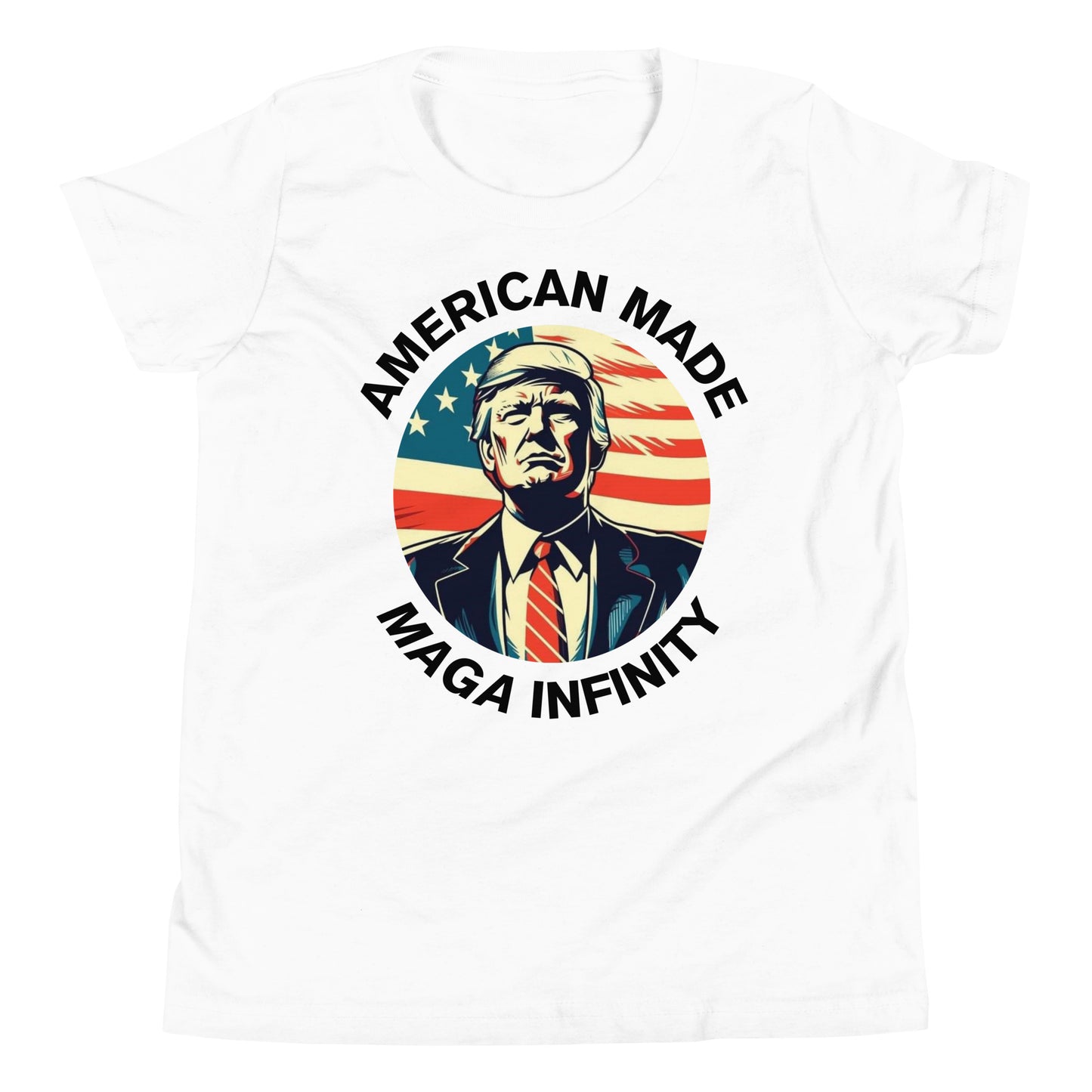 Trump - American Made, MAGA Infinity, Two-Sided Kid's T-Shirt