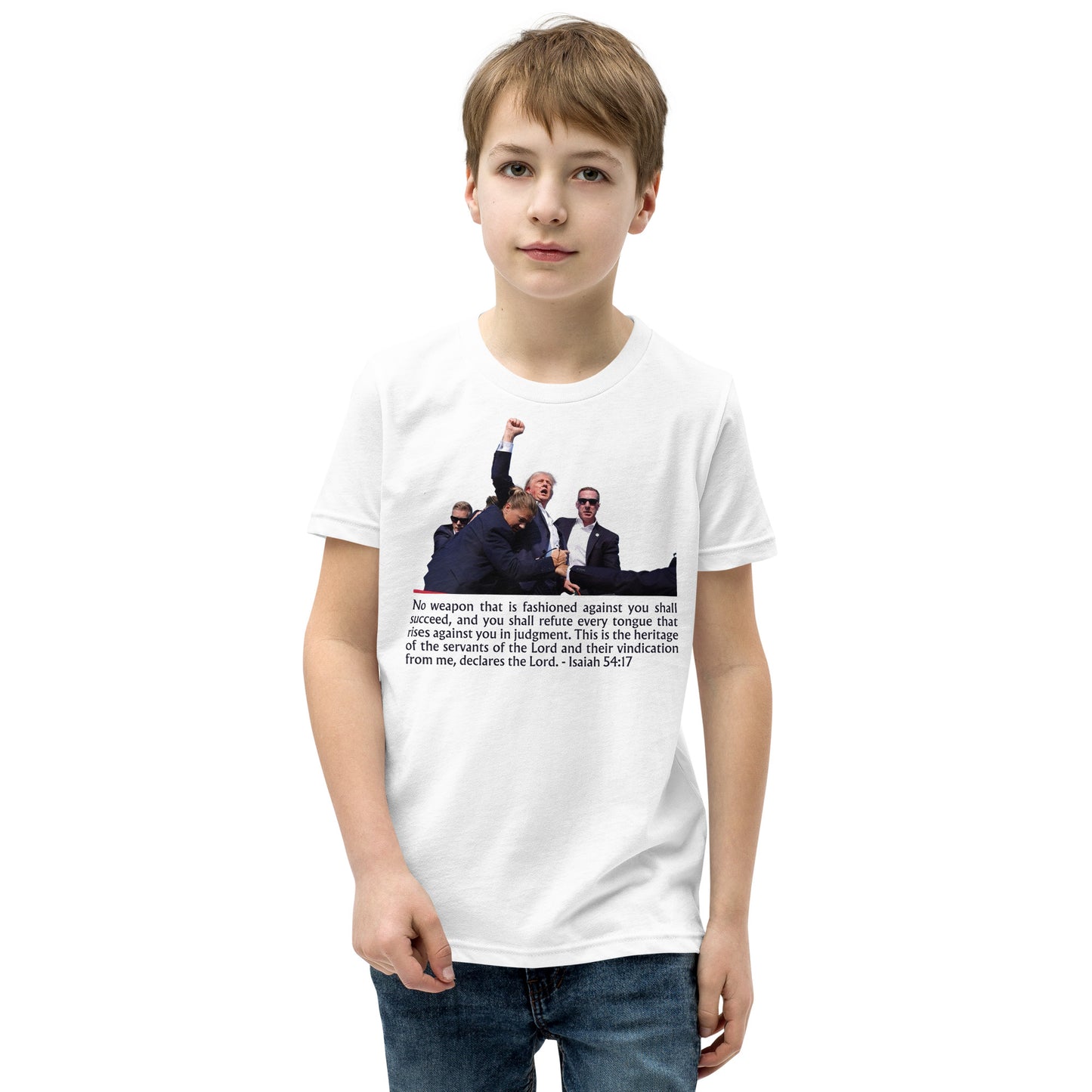 President Trump And Isaiah 54:17 Bible Verse - Kids' T-Shirt