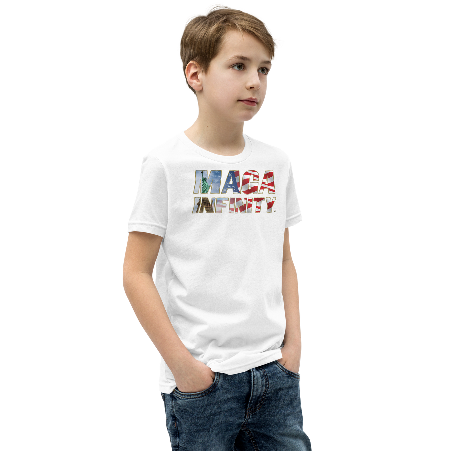 MAGA Infinity Statue Of Liberty Logo - Premium  Kids Teeshirt