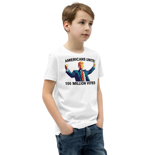 American’s Unite - 100 Million Votes for Trump Kids’ T-Shirt - Design 2