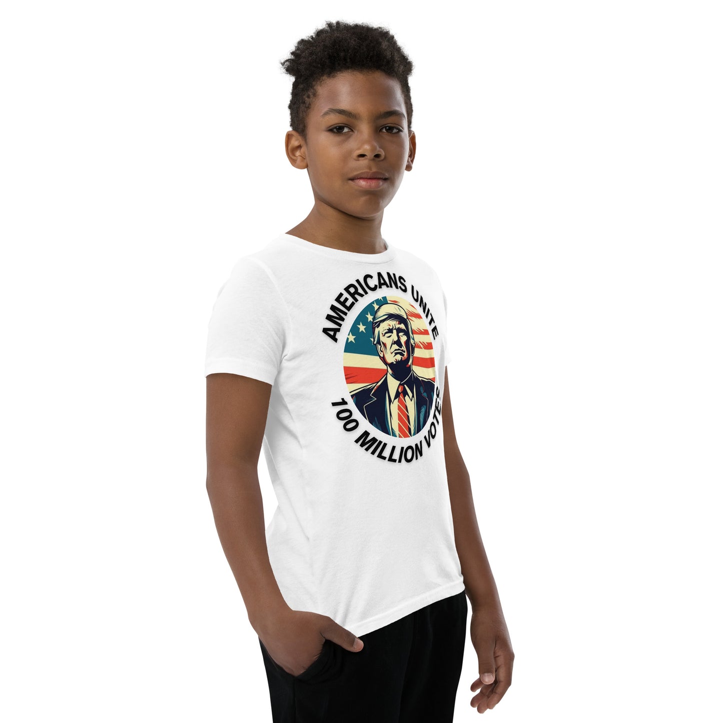 American’s Unite - 100 Million Votes for Trump Kids’ T-Shirt - Design 7